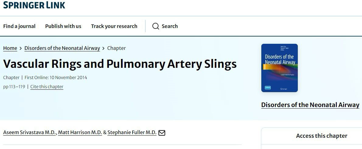 Vascular Rings and Pulmonary Artery Slings